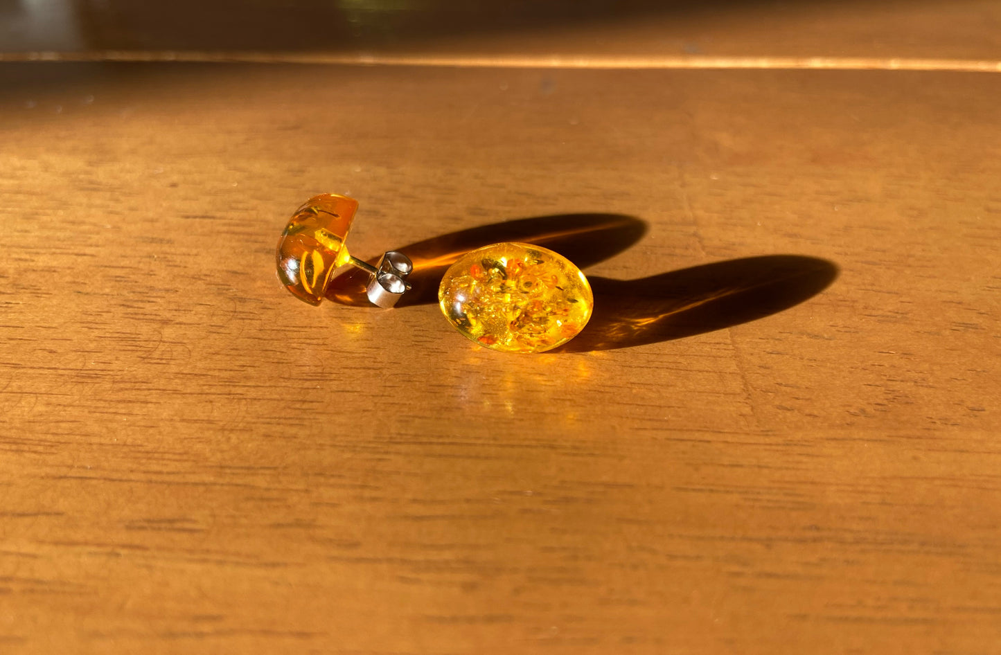 Earrings amber (big)